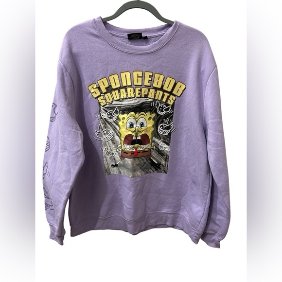 Nickelodeon Tops - Nickelodeon Spongebob SquarePants Crew Neck Sweatshirt